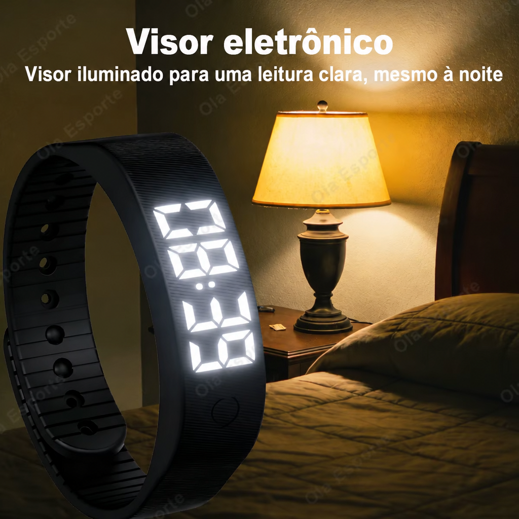 Visor eletrônico iluminado da pulseira